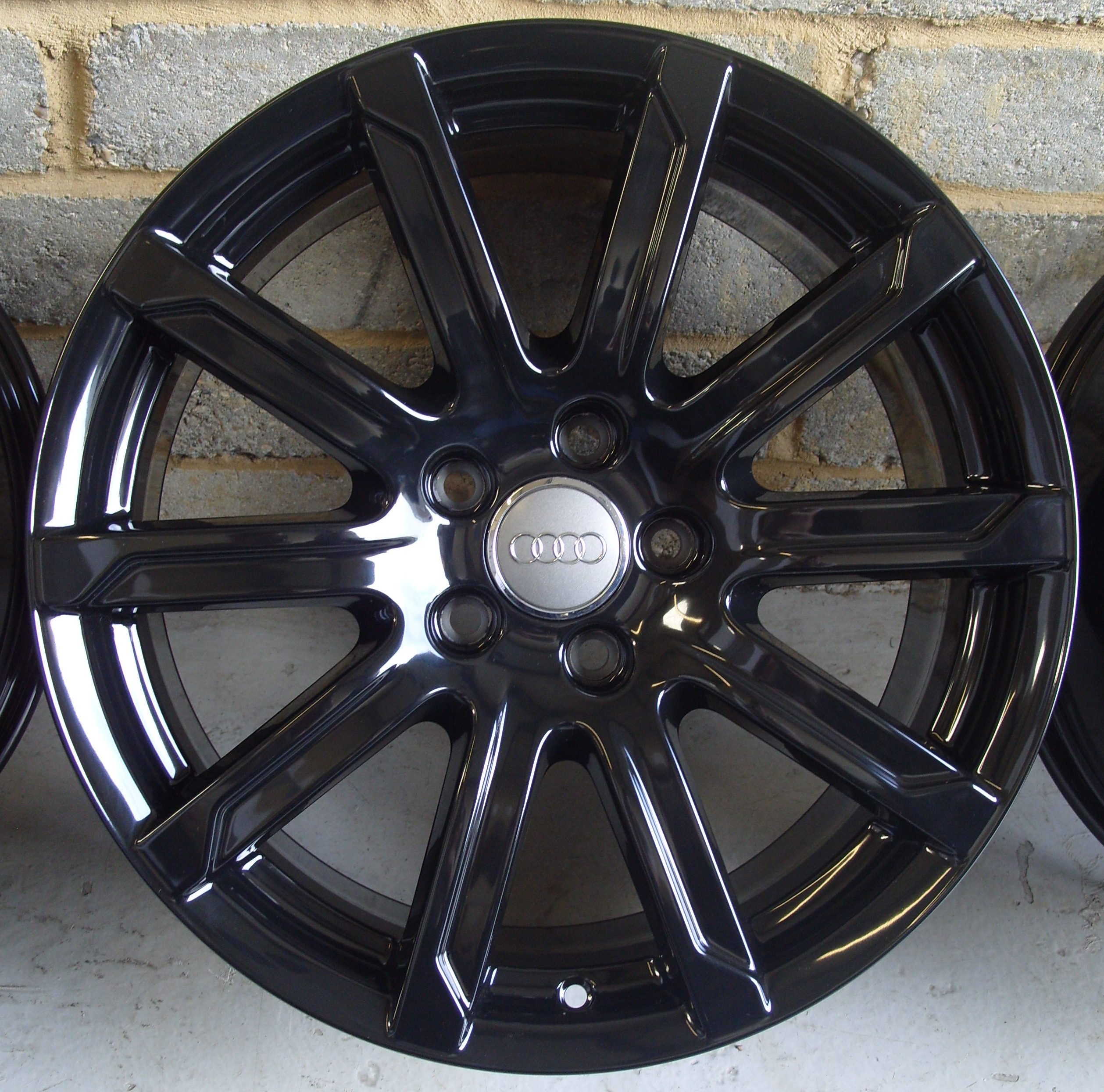 Audi OEM 10 Spoke Alloy Wheels Gloss Black 01795 599662