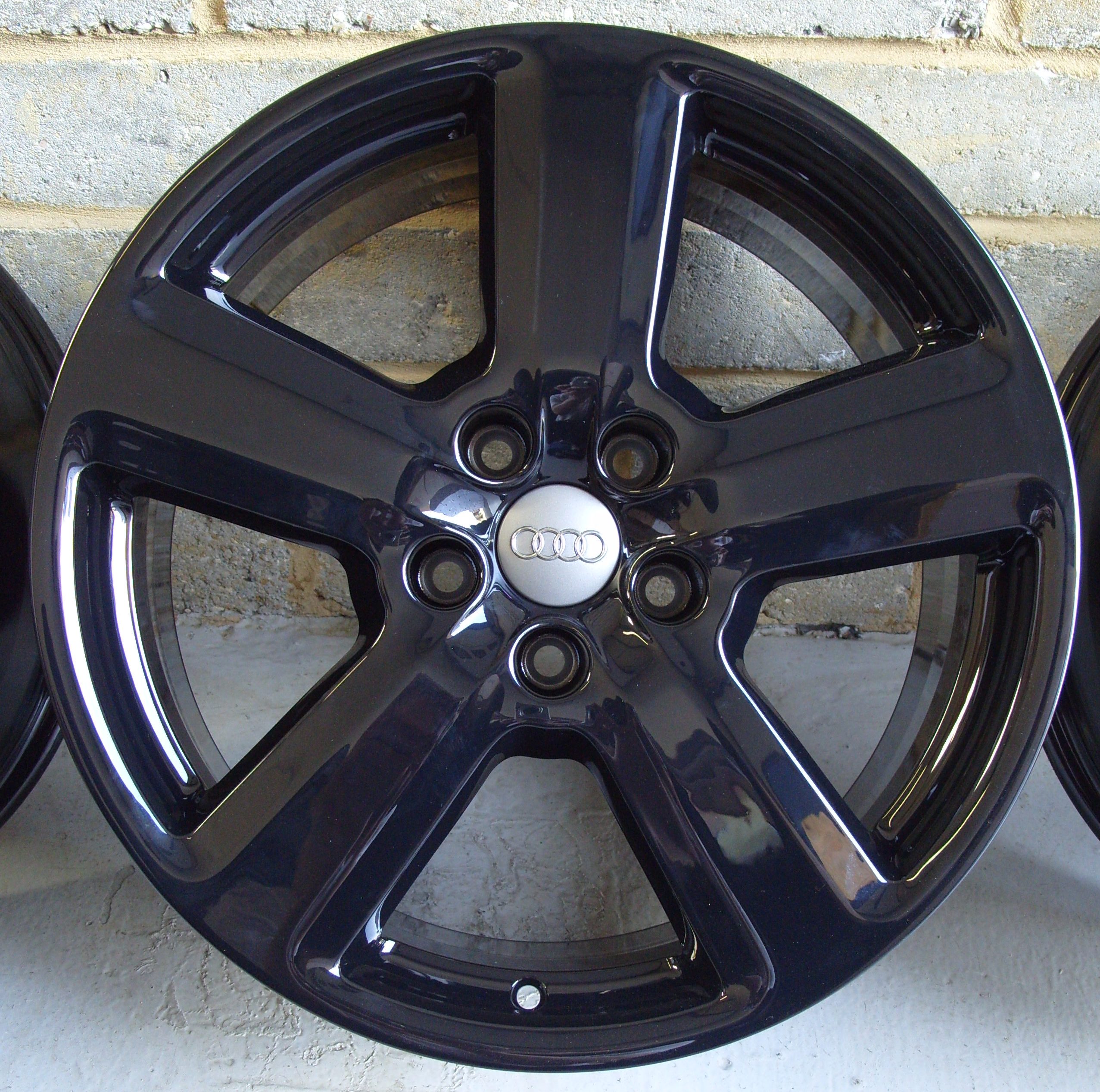 Audi OEM Arm Spoke Alloy Wheels Gloss Black